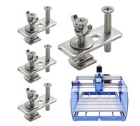 Hold Down Clamp, 4 Pack Portable Track Clamps, Engraving Machine Hardware, Bench Clamps, M6 Hold Down Clamp Kit, Woodworking Tool for Woodworking