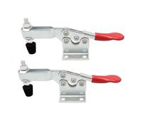 Hold Down Toggle Clamps 201B Small Quick Release Horizontal Toggle Clamp Woodworking Latch Antislip Red Grip Hold Down Hand Tool…