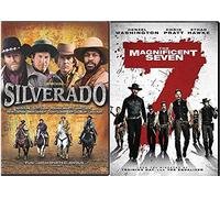 Hold Em' Wild West: Magnificent Seven & (Bonus Silverado) & Western Themed Playing Cards Deck Double Feature DVD Bundle)