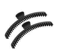 Hold Everything Hair Claw Clip - Set of 2 Frosted Hair Clips Small Claws | Non-Slip Banana Hairpins, Big Barrettes, Slim Bun Pins, Strong Grip for Women and Girls