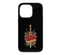 Hold Fast Dagger Rose Traditional Tattoo Flash Old Ink Case for iPhone 13 Pro