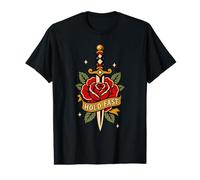 Hold Fast Dagger Rose Traditional Tattoo Flash Old Ink Value Graphic T-Shirt