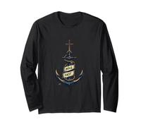 Hold Fast Nautical Anchor Cross Faith Long Sleeve T-Shirt