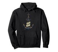 Hold Fast Nautical Anchor Cross Faith Pullover Hoodie