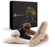 Hold Me Tight 4.1 Inch Large Hair Claw Clips for Women Hair Clips Thin Thick Curly Hair 90’s Strong Big Grip Banana Clips with Strong Jaws for girls, ladies (Bold Fur)