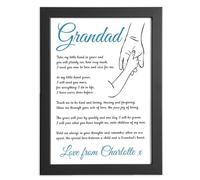 Hold My Hand Poem Personalised Gift for Grandad - Ideal for Birthday, Christmas, Father's Day - From Grandson or Granddaughter