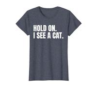 Hold On I See A Cat Shirt for a Cat Lover T-Shirt, Women, Heather Blue, XX-Large