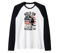 Hold On Let Me Overthink This Golf Retro Golf Player Raglan Baseball Tee