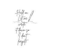 Hold on. Let me write it down so I don't forget!