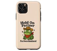 Hold On Partner Frog Funny Western Cowboy Anxiety Humor Case for iPhone 11 Pro