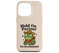 Hold On Partner Frog Funny Western Cowboy Anxiety Humor Case for iPhone 13 Pro