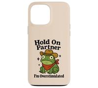 Hold On Partner Frog Funny Western Cowboy Anxiety Humor Case for iPhone 13 Pro Max