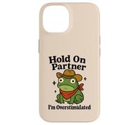 Hold On Partner Frog Funny Western Cowboy Anxiety Humor Case for iPhone 14