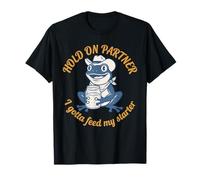Hold On Partner I Gotta Feed My Starter Sourdough Bread Era T-Shirt