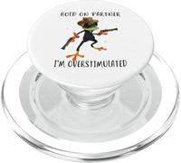 Hold On Partner I'm Overstimulated Cowboy Frog PopSockets PopGrip for MagSafe