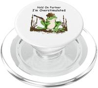 Hold On Partner I'm Overstimulated Cowboy Frog PopSockets PopGrip for MagSafe