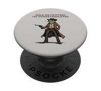 Hold On Partner I'm Overstimulated Cowboy Frog Vintage PopSockets Adhesive PopGrip