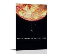 Hold on to Your Dreams Poster Abstract Art Poster Vintage Art, Wall Canvas, Decoration Aesthetic, Living Room, Kids Room Dormitory, Cafe, Bathroom, Suitable for Bedroom, Gym, Cool Classic 08x12inch(20