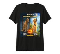 Hold on Your Come Back is Coming 2025 to 2026 Dog Hope Gift Premium T-Shirt