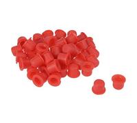 Hold Plugs, 50pcs PVC M10 Threaded Hole Round Head Plugs Waterproof Tapered Plugs Red