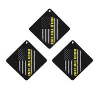 Hold The Line U.S. Flag Cute Car Air Fresheners 3pcs Long Lasting Scent Car Mirror Hanging Scented Cards Tablets