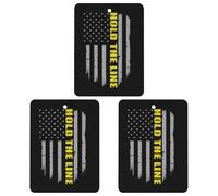 Hold The Line U.S. Flag Cute Car Air Fresheners 3pcs Long Lasting Scent Car Mirror Hanging Scented Cards Tablets