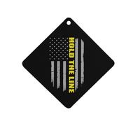 Hold The Line U.S. Flag Cute Car Air Fresheners Long Lasting Scent Car Mirror Hanging Scented Cards Tablets Rhombus