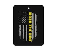 Hold The Line U.S. Flag Cute Car Air Fresheners Long Lasting Scent Car Mirror Hanging Scented Cards Tablets Square