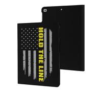 Hold The Line U.S. Flag Cute Tablet Case Unisex Slim Hard Protective Cover Compatible with iPad 9th/ 8th/ 7th