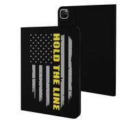 Hold The Line U.S. Flag Cute Tablet Case Unisex Slim Hard Protective Cover Compatible with iPad 9th/ 8th/ 7th