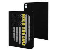 Hold The Line U.S. Flag Cute Tablet Case Unisex Slim Hard Protective Cover Compatible with iPad 9th/ 8th/ 7th