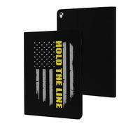 Hold The Line U.S. Flag Cute Tablet Case Unisex Slim Hard Protective Cover Compatible with iPad 9th/ 8th/ 7th