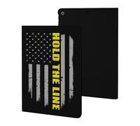 Hold The Line U.S. Flag Cute Tablet Case Unisex Slim Hard Protective Cover Compatible with iPad 9th/ 8th/ 7th