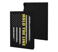 Hold The Line U.S. Flag Cute Tablet Case Unisex Slim Hard Protective Cover Compatible with iPad 9th/ 8th/ 7th
