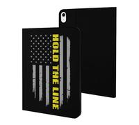 Hold The Line U.S. Flag Cute Tablet Case Unisex Slim Hard Protective Cover Compatible with iPad 9th/ 8th/ 7th
