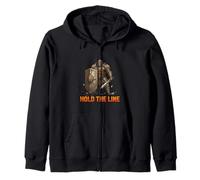 Hold the Line Warrior Strength Discipline Design Zip Hoodie
