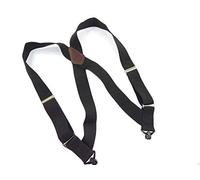 Hold-Up Black Hip-clip Style Suspenders 1 1/2" Wide with Patented Gripper Clasps