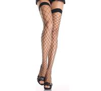 Sexy white nylon mesh tights - Taille: One size -1, Couleur: White