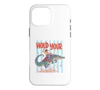 Hold Your Gator Cowboy Alligator Riding Humor Case for iPhone 16 Pro Max