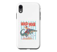 Hold Your Gator Cowboy Alligator Riding Humor Case for iPhone XR