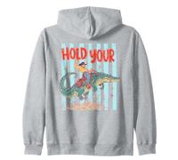 Hold Your Gator Cowboy Alligator Riding Humor Zip Hoodie