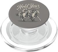 Hold Your Horses Funny Horse Racing Jockey Equestrian PopSockets PopGrip for MagSafe