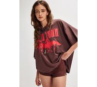 Hold Your Horses Tee by Daydreamer at Free People in Brown - female