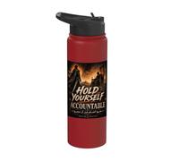 Hold Yourself Accountable Umar IBN Al-Khattab Quote Apparel Stainless Steel Insulated Water Bottle