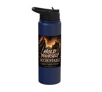 Hold Yourself Accountable Umar IBN Al-Khattab Quote Apparel Stainless Steel Insulated Water Bottle