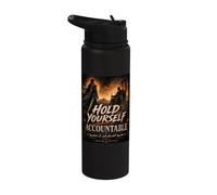 Hold Yourself Accountable Umar IBN Al-Khattab Quote Apparel Stainless Steel Insulated Water Bottle