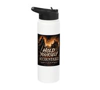 Hold Yourself Accountable Umar IBN Al-Khattab Quote Apparel Stainless Steel Insulated Water Bottle