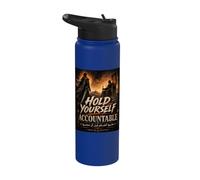 Hold Yourself Accountable Umar IBN Al-Khattab Quote Apparel Stainless Steel Insulated Water Bottle