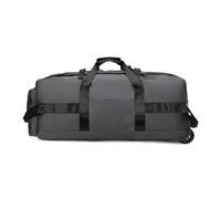 Holdall with Wheels Travel Wheeled Backpack Foldable Traveling Duffel Bag Outdoor Hiking Climbing Rucksack Overnight Car Luggage Moving Handbag(Grey)