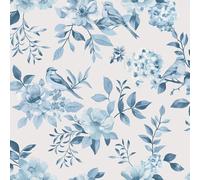Holden Botany The Bird Garden Soft Tone Bird and Flower Inspired Wallpaper for Sitting Rooms Living Rooms Feature Walls Cottages Blue (14193)
